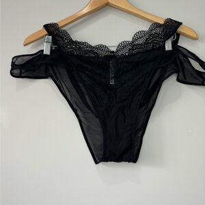 Adore Me NWT Black Lace Sheer Panties size 4X